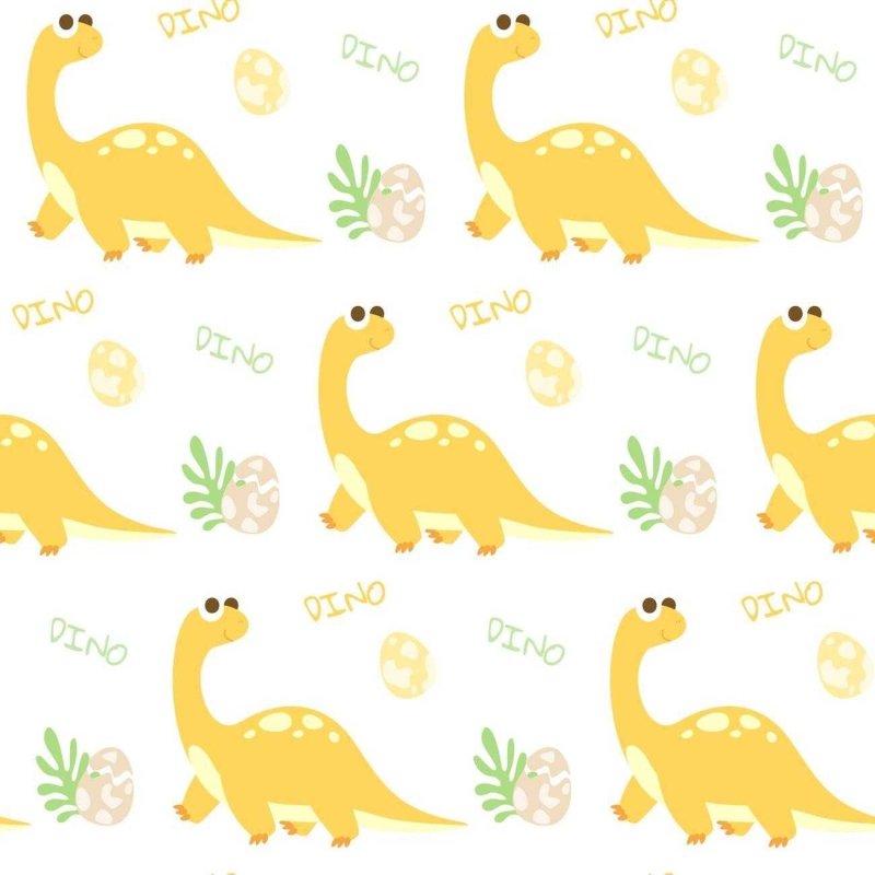 Papel de Parede Adesivo Dinossauro Amarelo N06259 - Papel na Parede