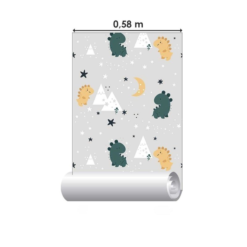 Papel de Parede Adesivo Dinossauros Montanhas N06126 - Papel na Parede