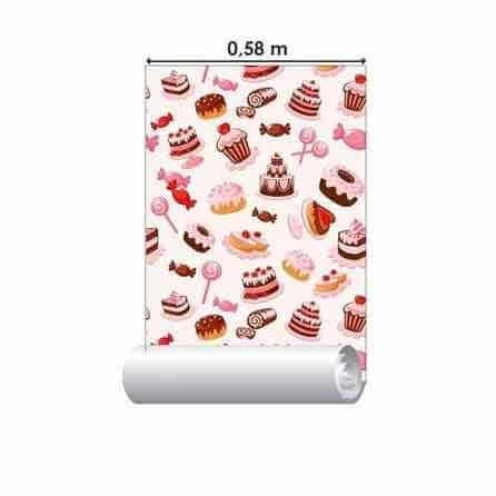 Papel de Parede Adesivo Doces 1450 - Papel na Parede