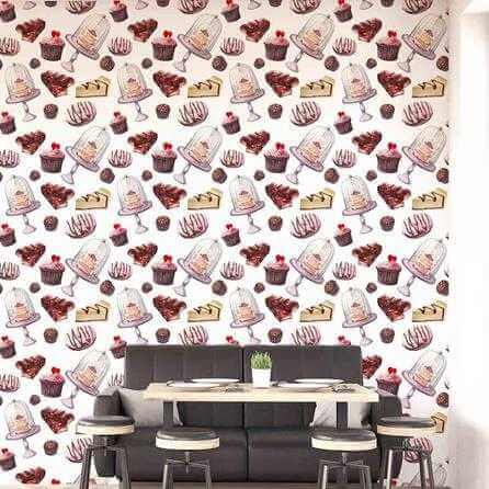 Papel de Parede Adesivo Doces 285130853 - Papel na Parede