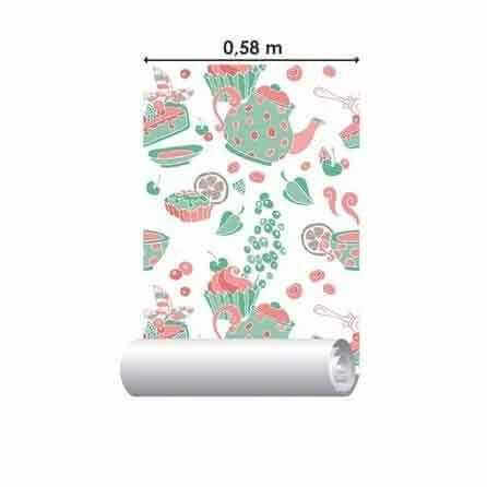 Papel de Parede Adesivo Doces Verde 289247099 - Papel na Parede