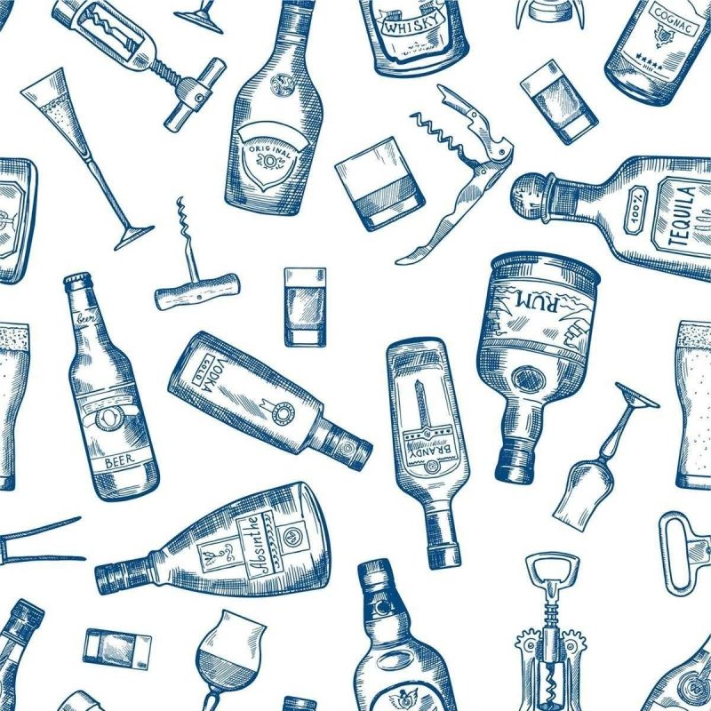 Papel de Parede Adesivo Drinks e bebidas N03058 - Papel na Parede