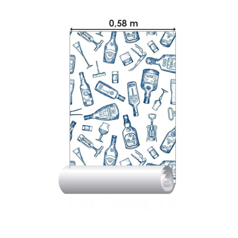 Papel de Parede Adesivo Drinks e bebidas N03058 - Papel na Parede