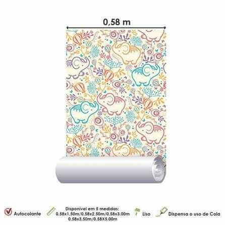 Papel de Parede Adesivo Elefantes 118785196 - Papel na Parede