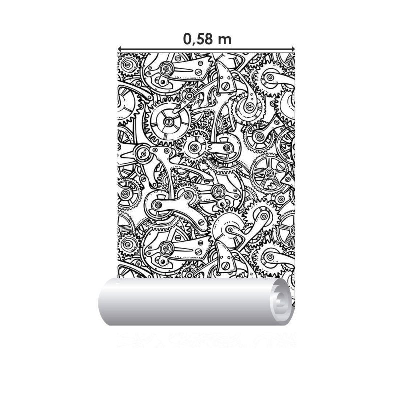Papel de Parede Adesivo engrenagens N014164 - Papel na Parede