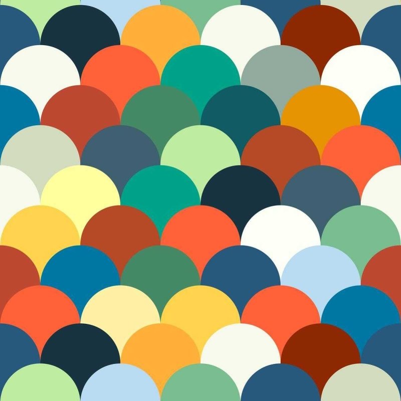 Papel de Parede Adesivo Escama de Peixe Colorida N04132 - Papel na Parede