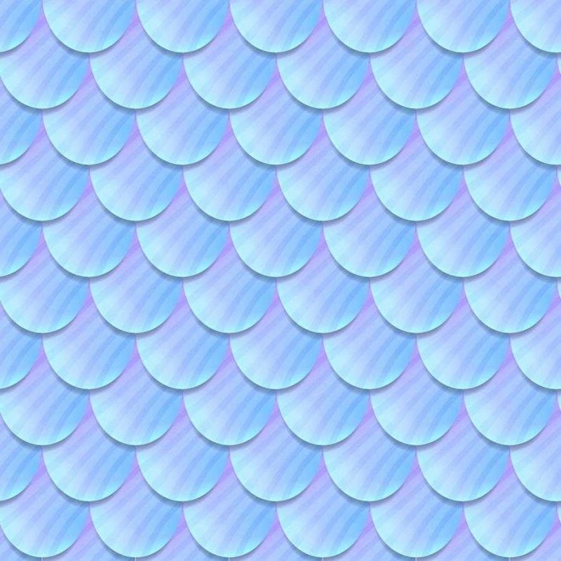 Papel de Parede Adesivo Escama de Sereia Azul N06157 - Papel na Parede