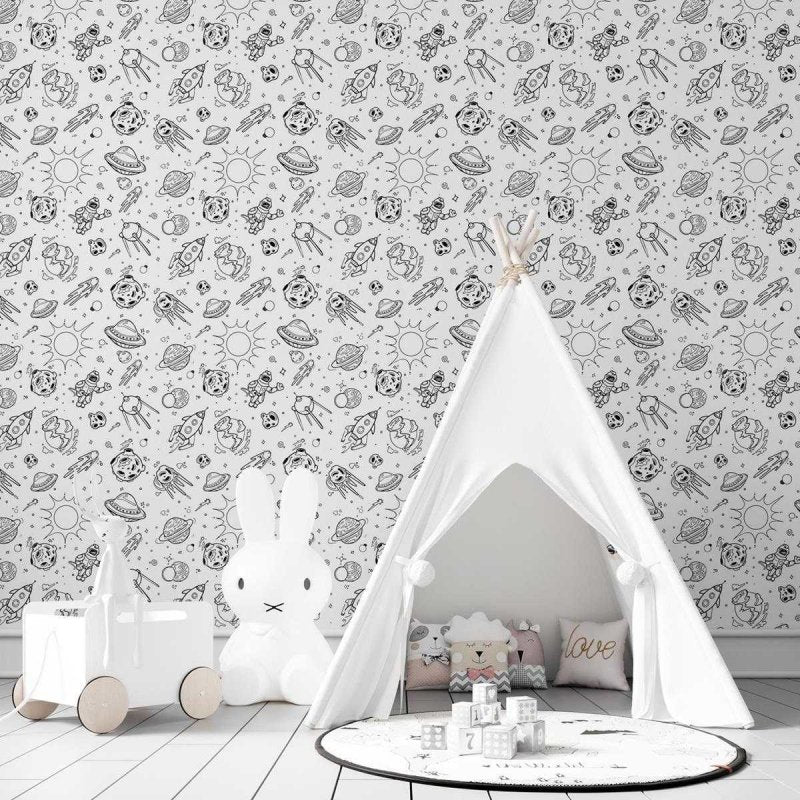Papel de Parede Adesivo Espaço Sideral N03124 - Papel na Parede