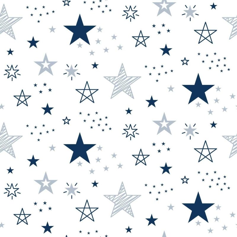 Papel de Parede Adesivo Estrela Azul N03013 - Papel na Parede