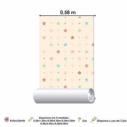 Papel de Parede Adesivo Estrelas Coloridas 141887980 - Papel na Parede