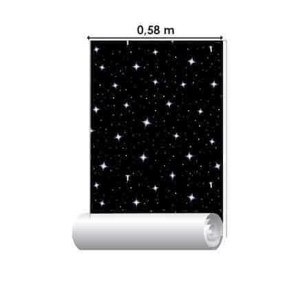 Papel de Parede Adesivo Estrelas Preto e Branco 205806058 - Papel na Parede