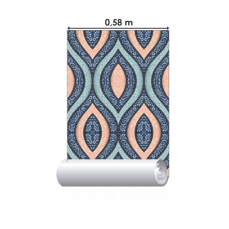 Papel de Parede Adesivo Étnico Retrô N015006 - Papel na Parede