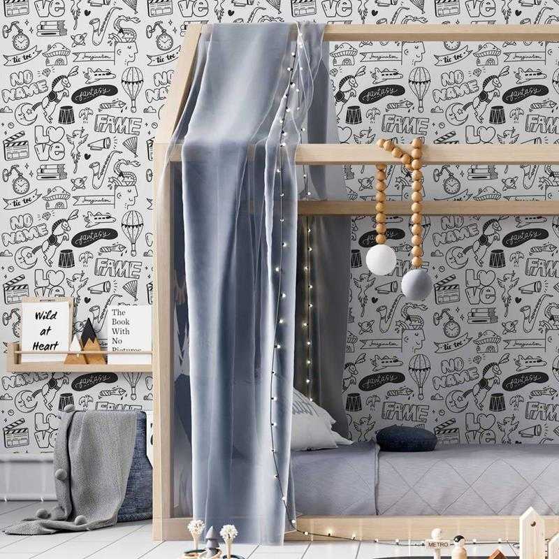 Papel de Parede Adesivo Fantasia para Colorir N05115 - Papel na Parede