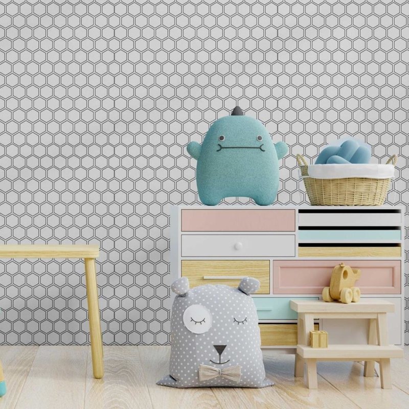 Papel de Parede Adesivo Favos em Hexágono N08166 - Papel na Parede