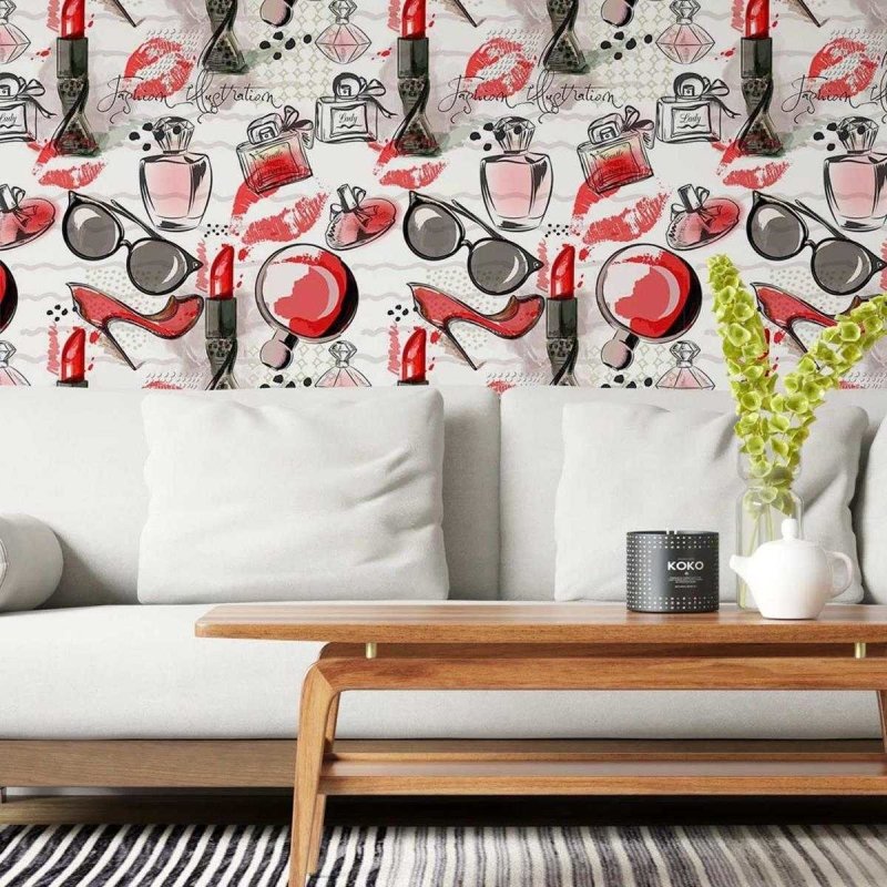 Papel de Parede Adesivo Feminino N03052 - Papel na Parede