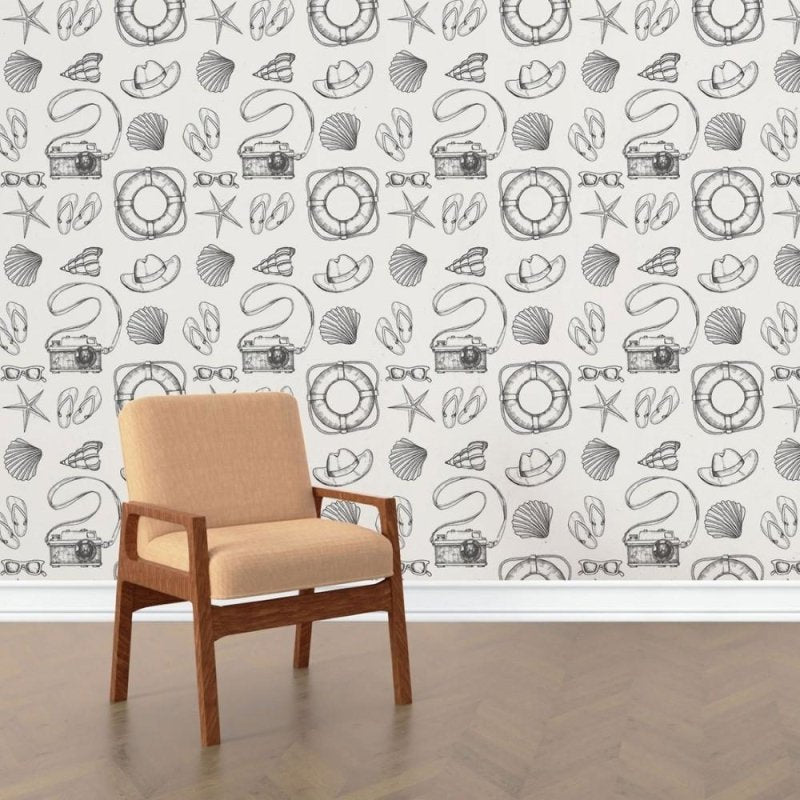 Papel de Parede Adesivo Férias Colorir N015130 - Papel na Parede