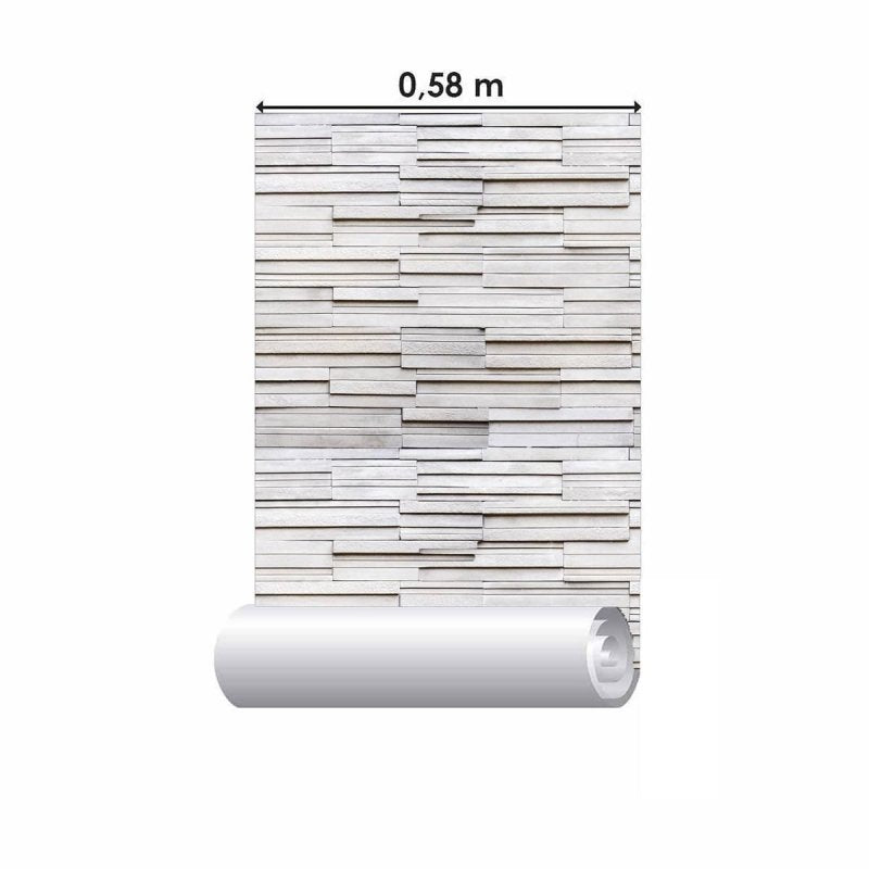 Papel de Parede Adesivo Filetes de Pedra NP101 - Papel na Parede