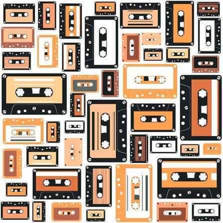 Papel de Parede Adesivo Fita Cassete Vintage 120610447 - Papel na Parede