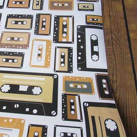 Papel de Parede Adesivo Fita Cassete Vintage 120610447 - Papel na Parede