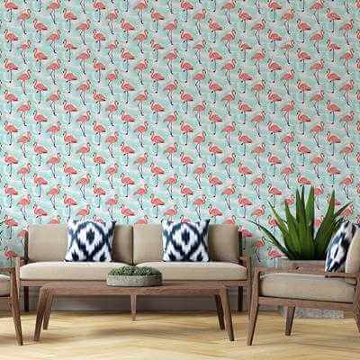 Papel de Parede Adesivo Flamingo N305423 - Papel na Parede