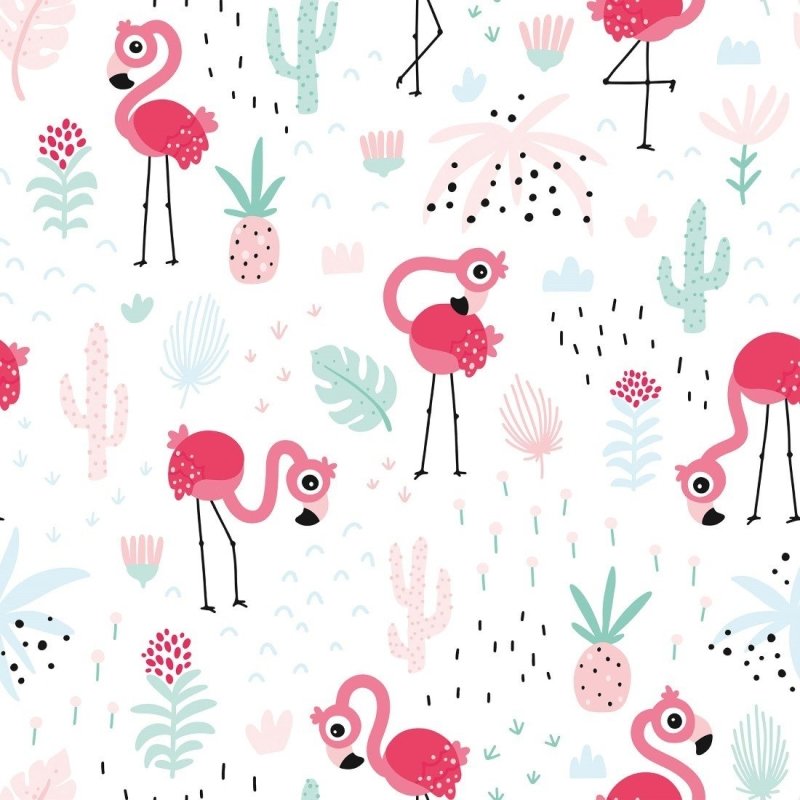 Papel de Parede Adesivo Flamingos N019036 - Papel na Parede