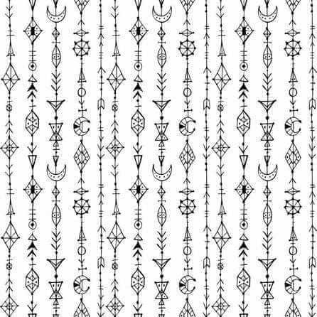 Papel de Parede Adesivo Flechas Preto e Branco Jovem 249316831 - Papel na Parede