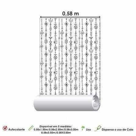 Papel de Parede Adesivo Flechas Preto e Branco Jovem 249316831 - Papel na Parede
