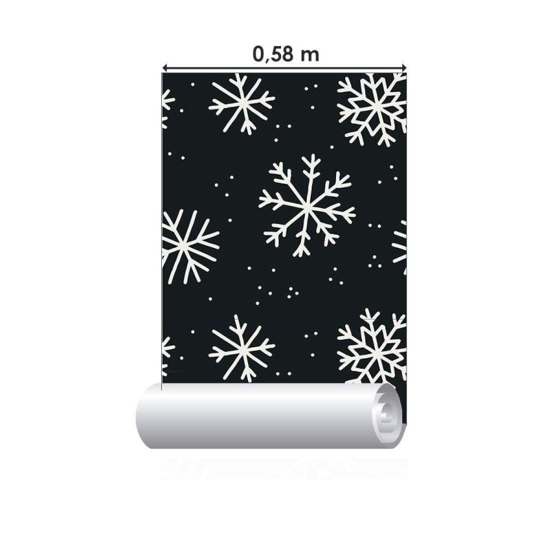 Papel de Parede Adesivo flocos de neve inverno N014094 - Papel na Parede