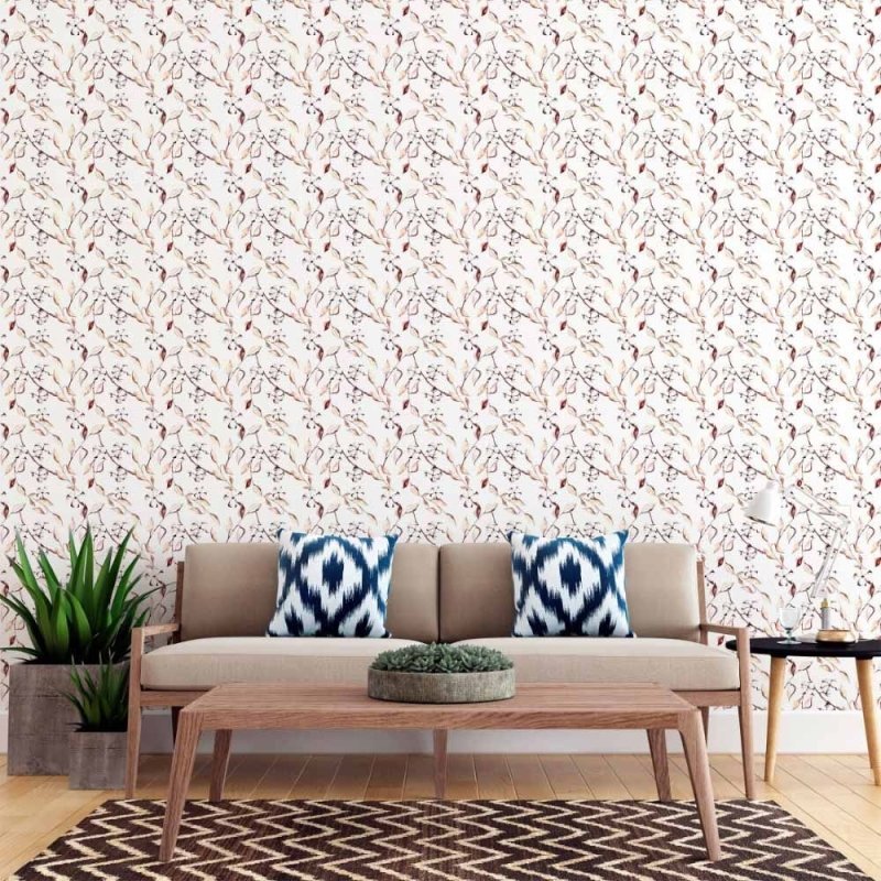 Papel de Parede Adesivo Flor de Algodão N015137 - Papel na Parede