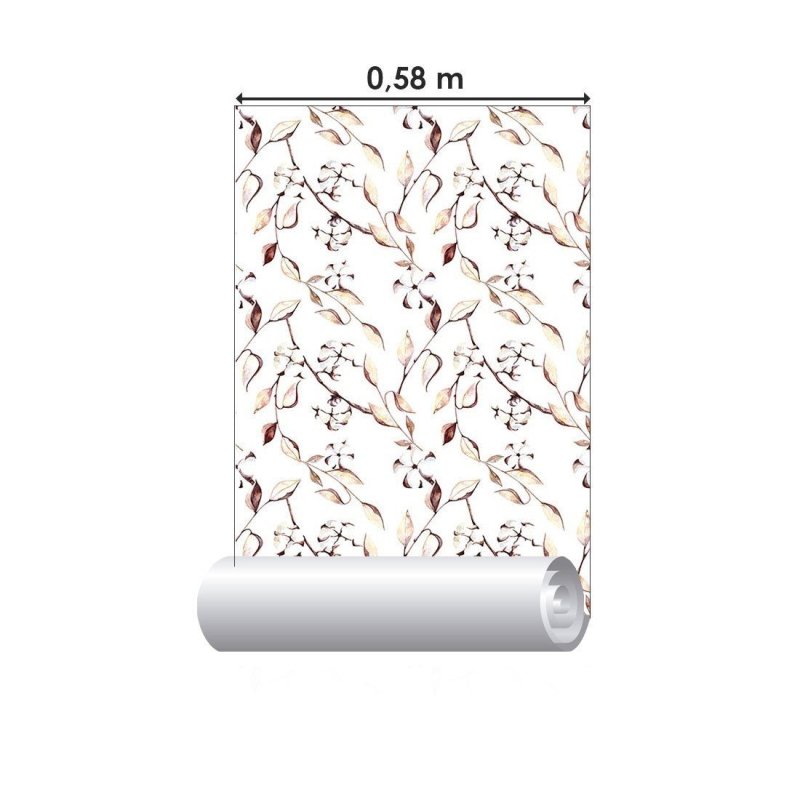 Papel de Parede Adesivo Flor de Algodão N015137 - Papel na Parede