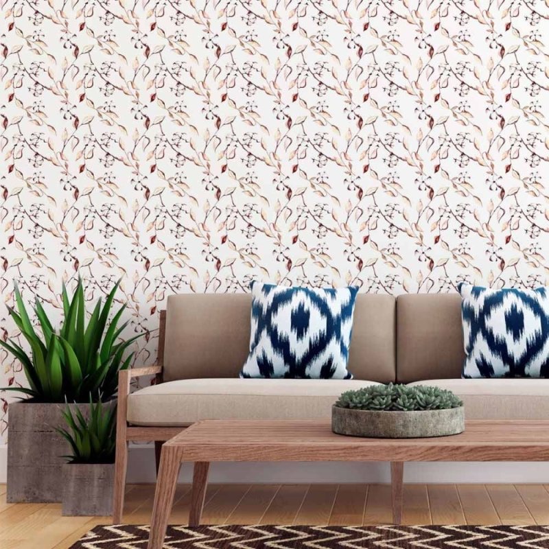 Papel de Parede Adesivo Flor de Algodão N015137 - Papel na Parede