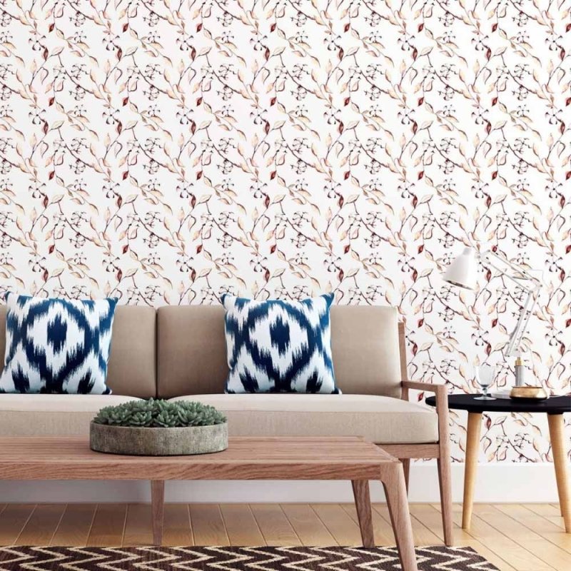 Papel de Parede Adesivo Flor de Algodão N015137 - Papel na Parede