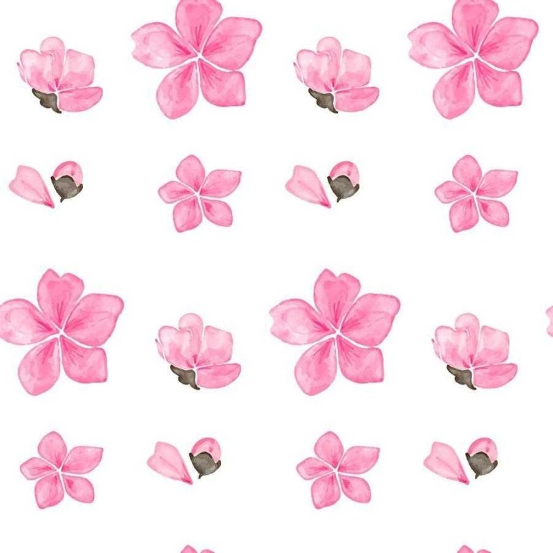 Papel de Parede Adesivo Flor de Cerejeira Aquarela N06015 - Papel na Parede