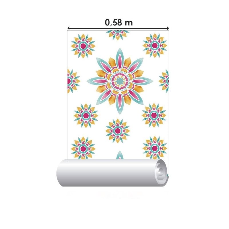 Papel de Parede Adesivo Florais Abstratos N09095 - Papel na Parede