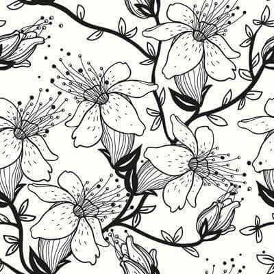Papel de Parede Adesivo Floral 119271439 - Papel na Parede