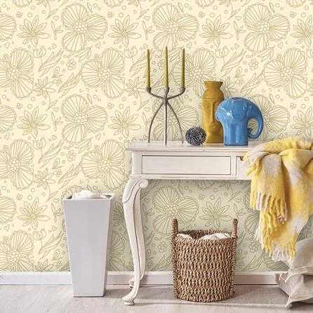 Papel de Parede Adesivo Floral 1249 - Papel na Parede