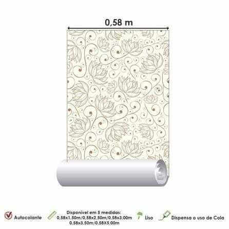 Papel de Parede Adesivo Floral 146563292 - Papel na Parede