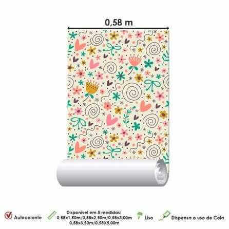 Papel de Parede Adesivo Floral 176114063 - Papel na Parede