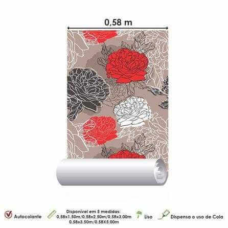 Papel de Parede Adesivo Floral 210116 - Papel na Parede