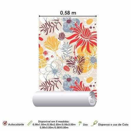 Papel de Parede Adesivo Floral 210121 - Papel na Parede