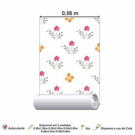 Papel de Parede Adesivo Floral 291474533 - Papel na Parede
