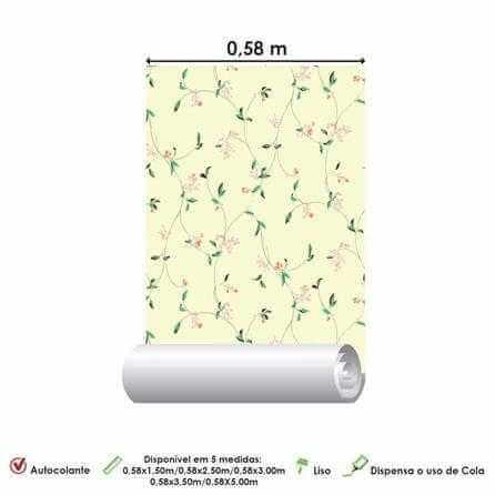 Papel de Parede Adesivo Floral 695 - Papel na Parede