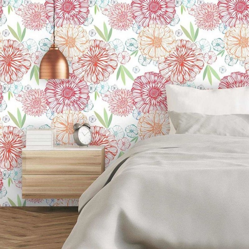 Papel de Parede Adesivo Floral 7 - Papel na Parede
