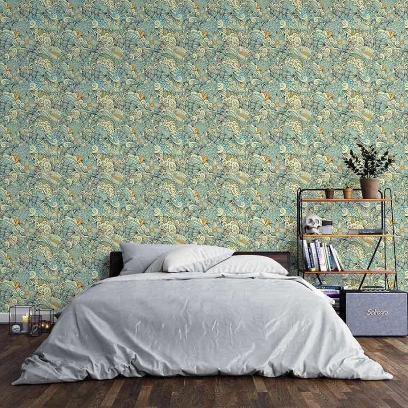 Papel de Parede Adesivo Floral abstrata N03033 - Papel na Parede