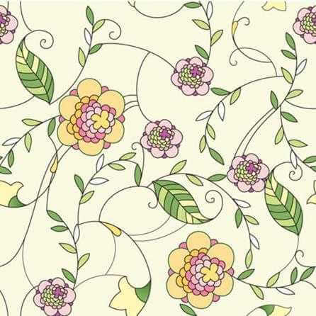 Papel de Parede Adesivo Floral Amarelo 1459 - Papel na Parede