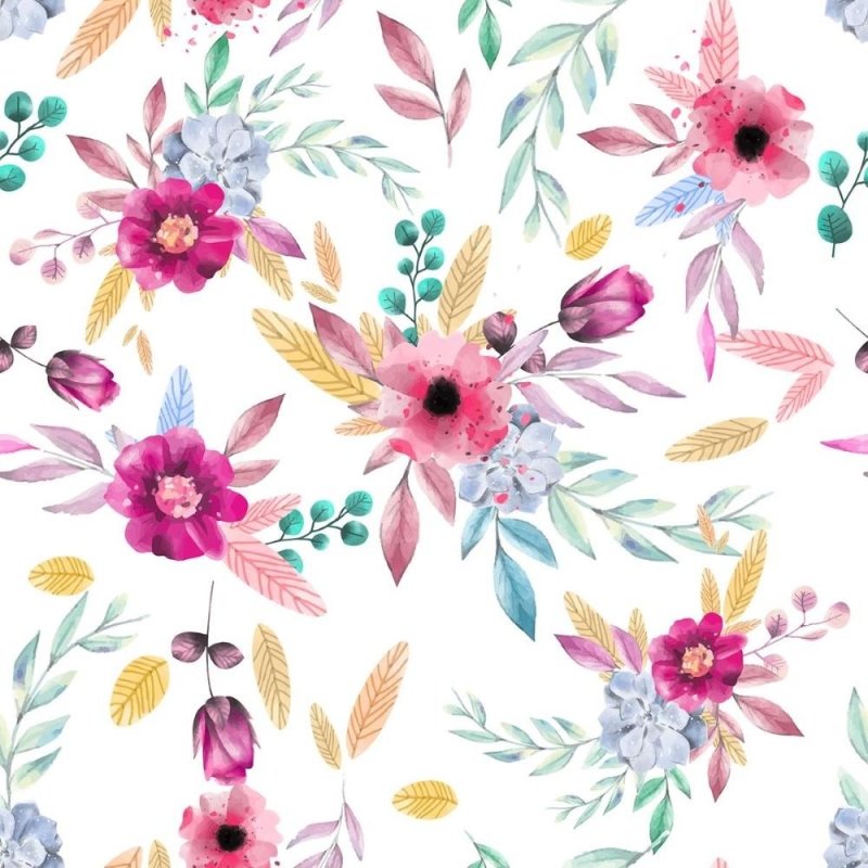Papel de Parede Adesivo Floral Aquarela N011141 - Papel na Parede