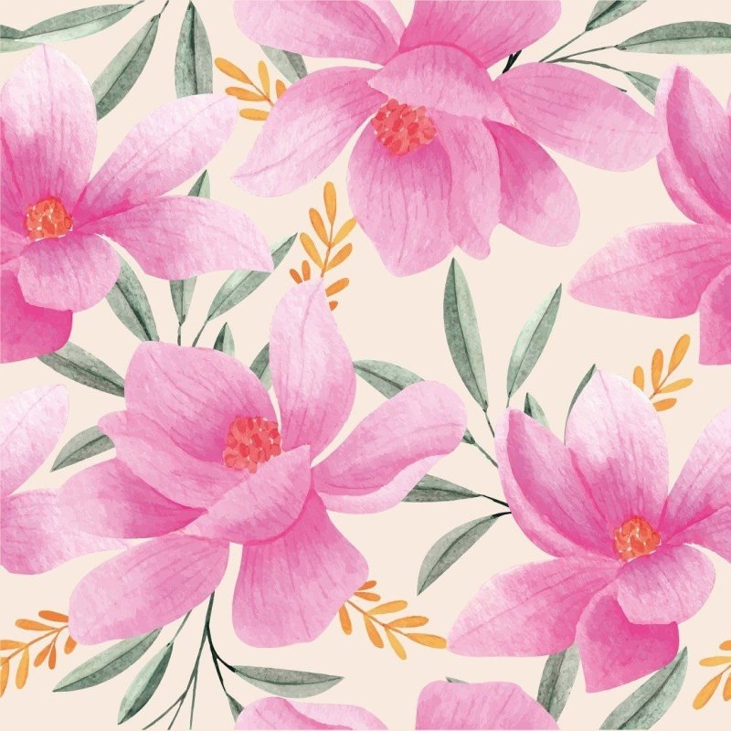 Papel de Parede Adesivo Floral Aquarela N014204 - Papel na Parede