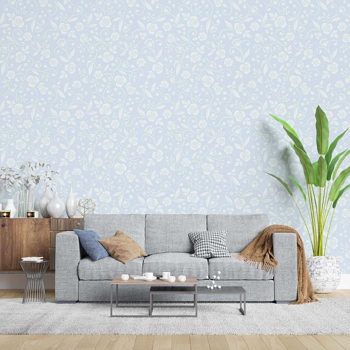 Papel de Parede Adesivo Floral Arabesco N02284 - Papel na Parede