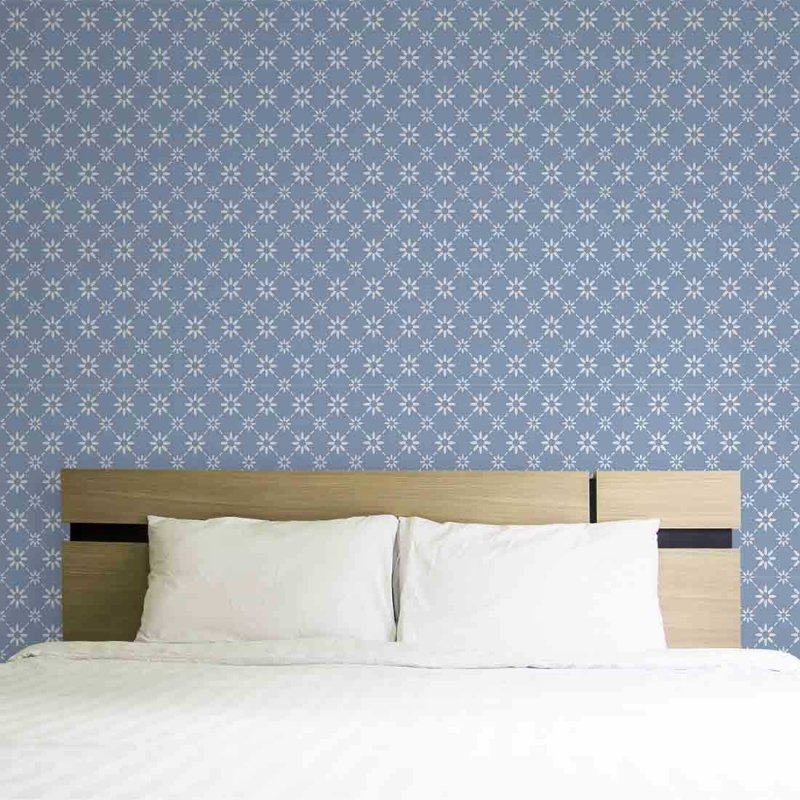 Papel de Parede Adesivo Floral Azul 751249097 - Papel na Parede