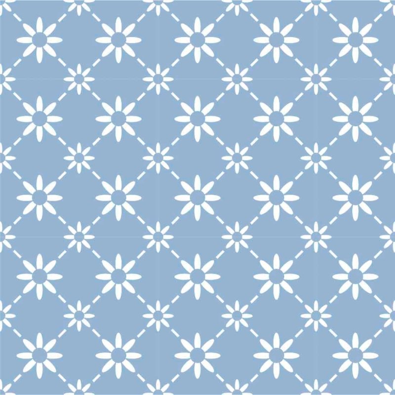 Papel de Parede Adesivo Floral Azul 751249097 - Papel na Parede